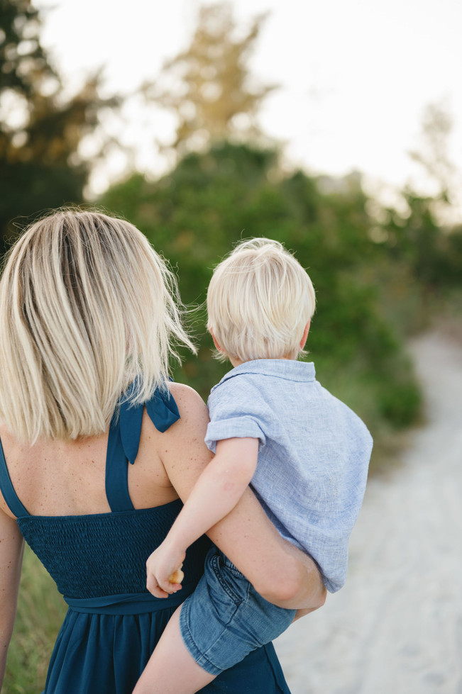 Mother and Son Sarasota Beach Photo