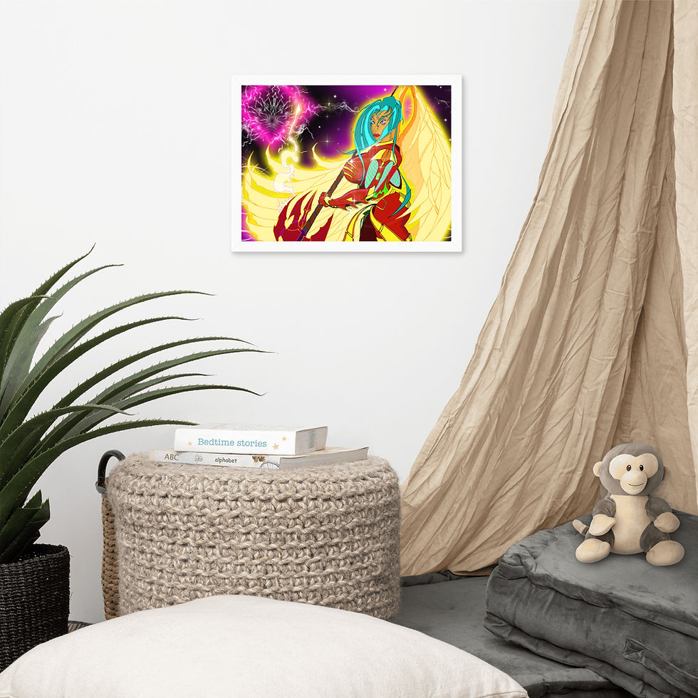 Thumbnail: Celeste Angel Void 2 Framed photo paper poster