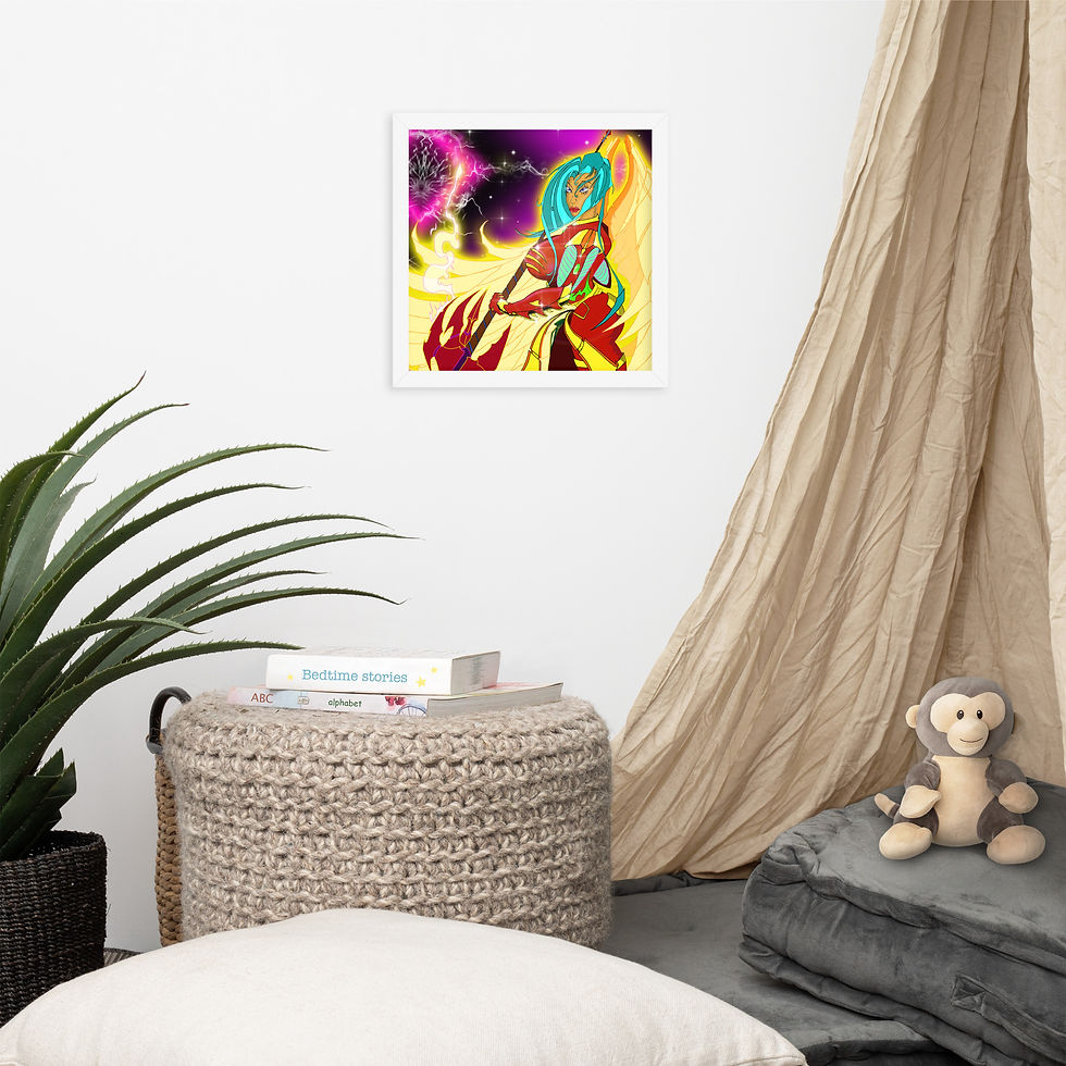 Thumbnail: Celeste Angel Void 2 Framed photo paper poster