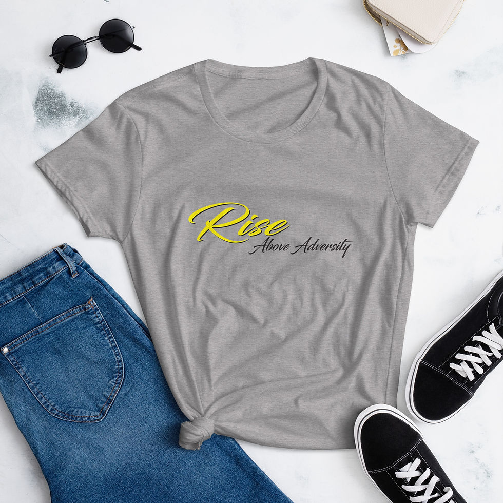 Thumbnail: Women's short sleeve t-shirt | Rise Above Adversity | yellow