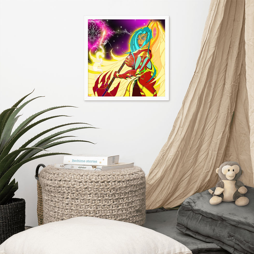Thumbnail: Celeste Angel Void 2 Framed photo paper poster