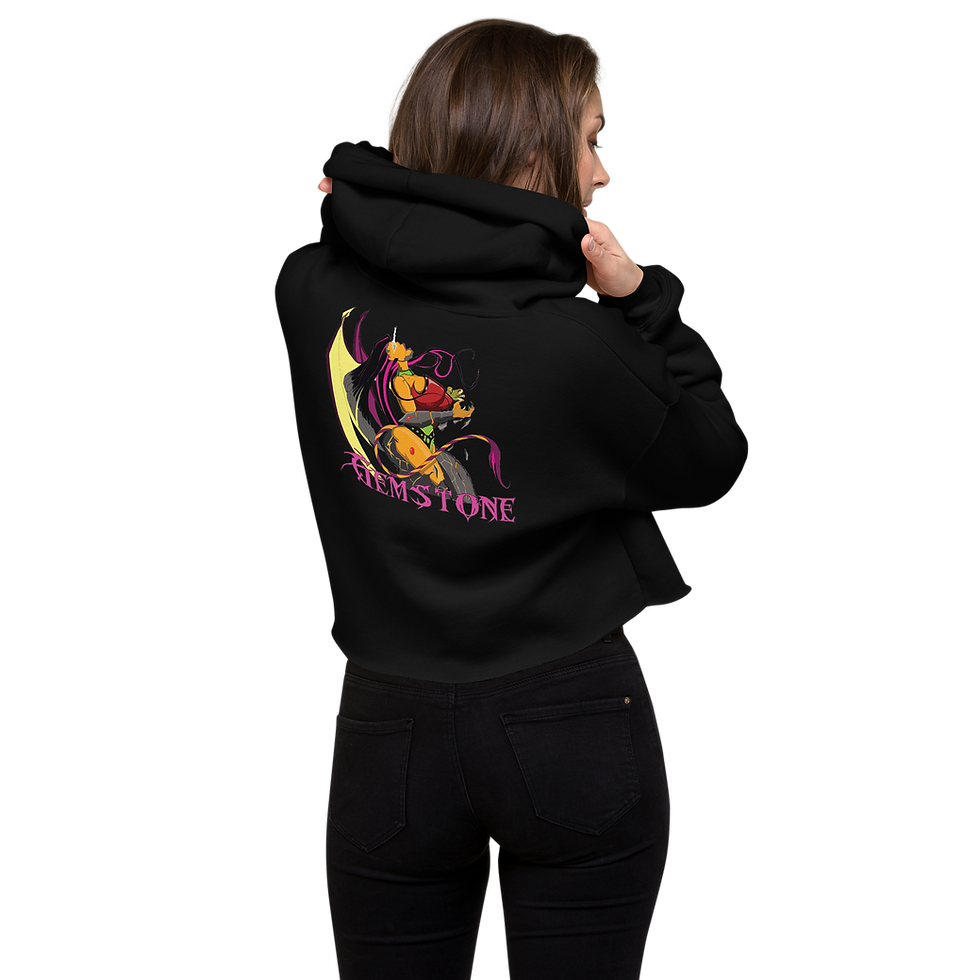 Gemstone Crop Hoodie Back