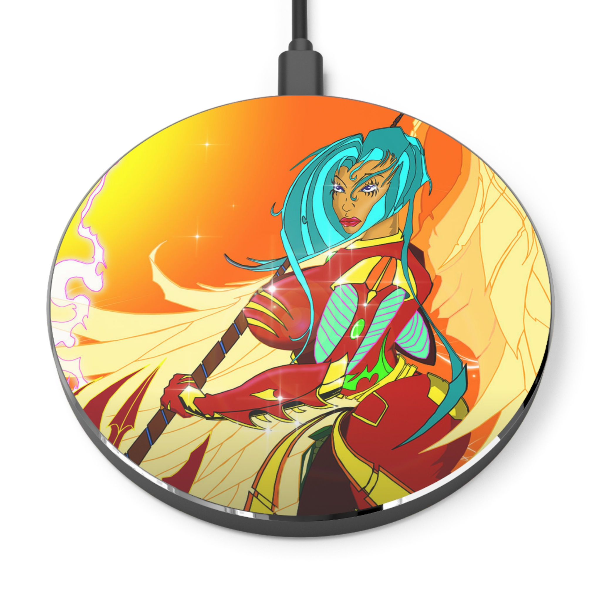 Celeste Angel Wireless Charger - Fast Charging, Home Decor, Tech Accessories