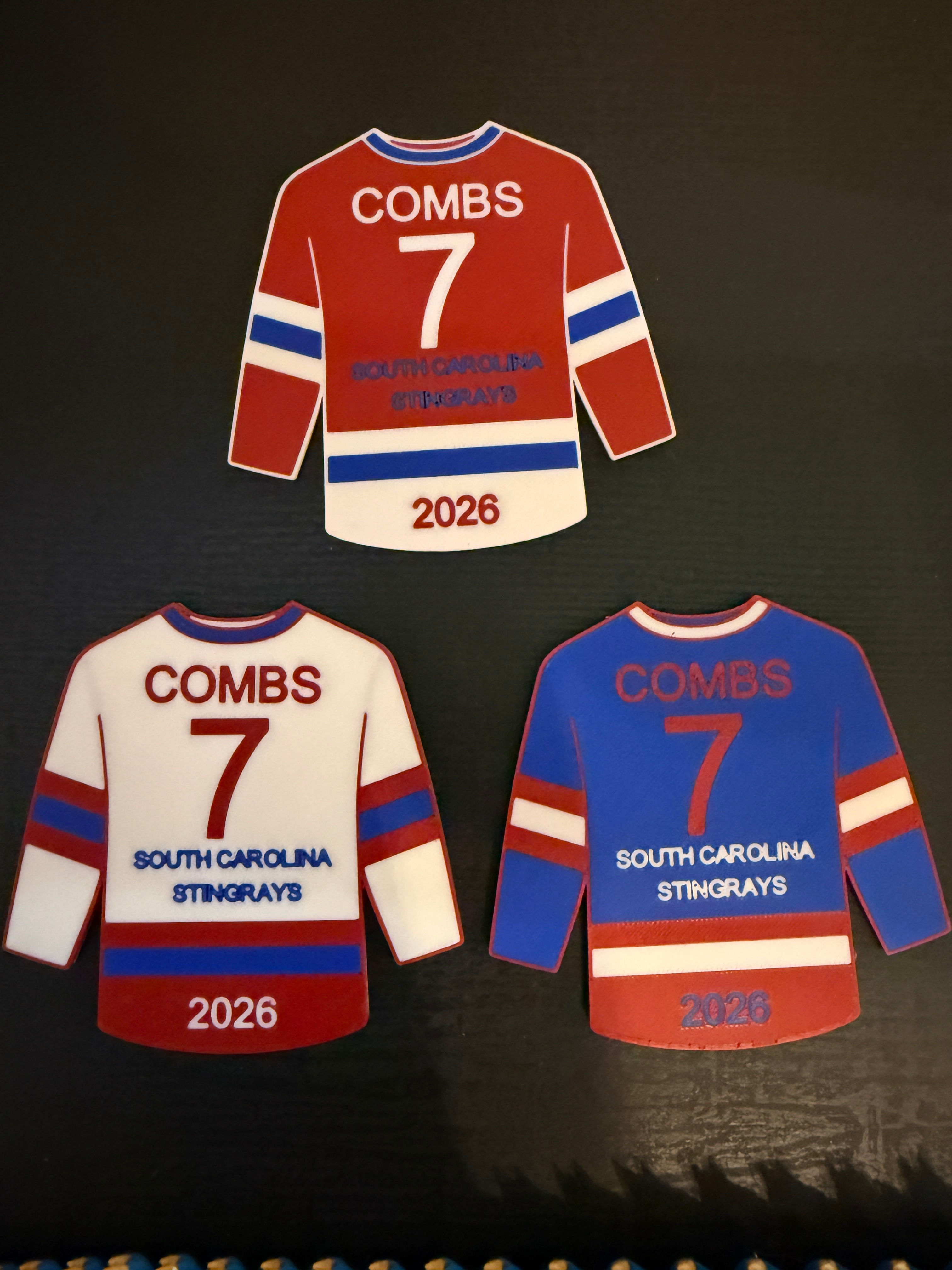 South Carolina Stingrays Custom Jersey 3D Prints