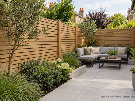 Contemporary Slatted Fencing Ideas for Gardens in EN5