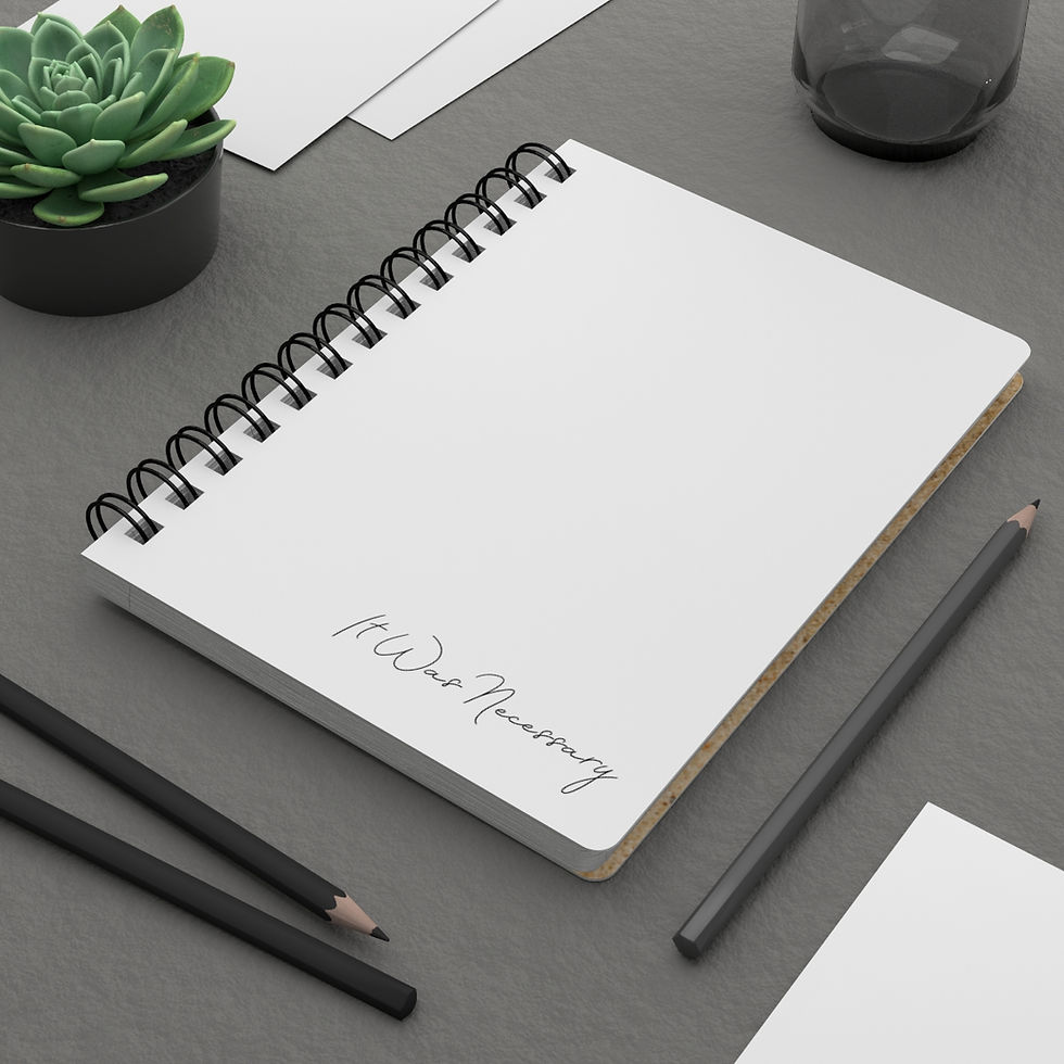 Thumbnail: It Was Necessary Spiral Bound Journal (White)