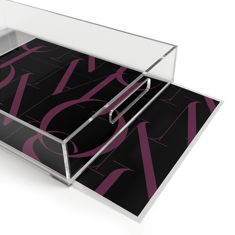 Thumbnail: Acrylic Serving Tray (Black Berry)