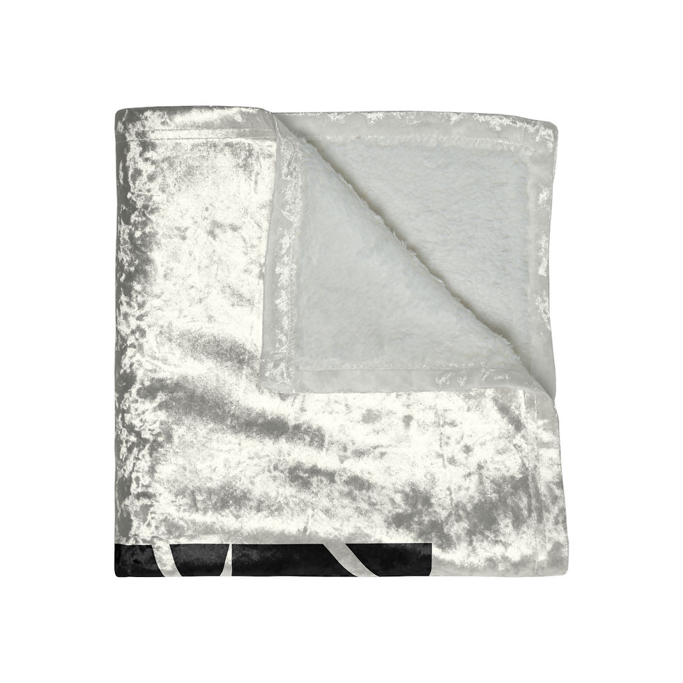 Thumbnail: IWN Crushed Velvet Blanket (White)