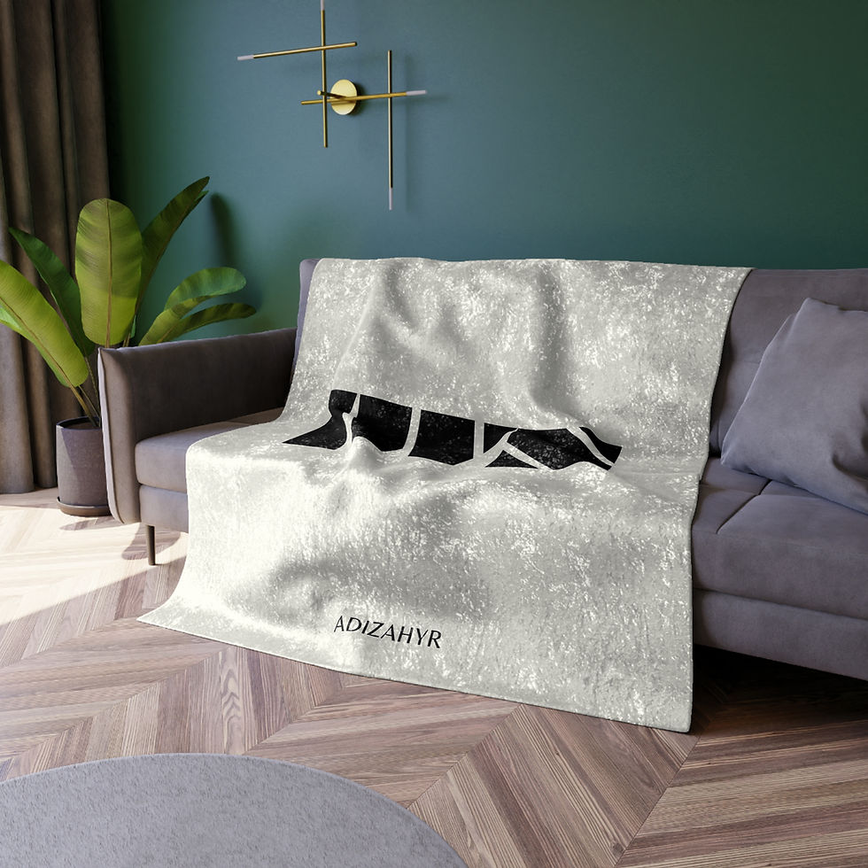 Thumbnail: IWN Crushed Velvet Blanket (White)