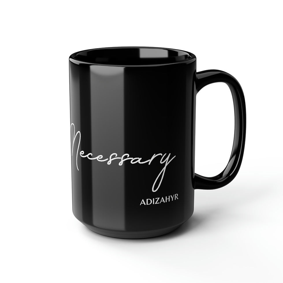 Thumbnail: It Was Necessary Black Mug, 15oz