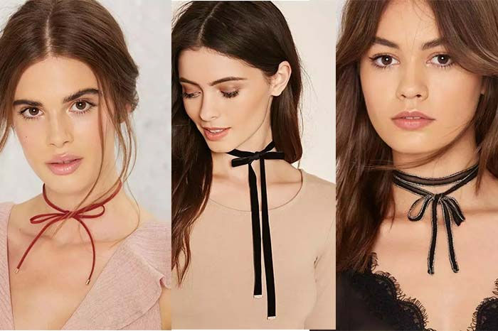 beautiful choker in bow shape