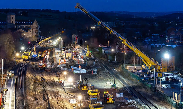 Picture taken during Transpennine Route Upgrades intrusive works fo railway upgrades.