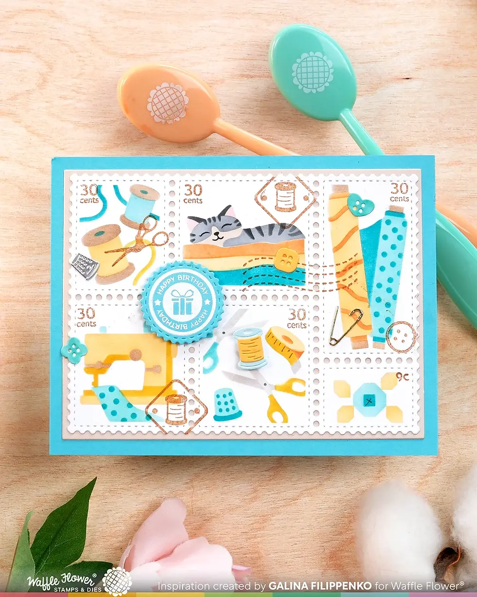 Miniatura: Sello Postage Collage Circle Sentiments