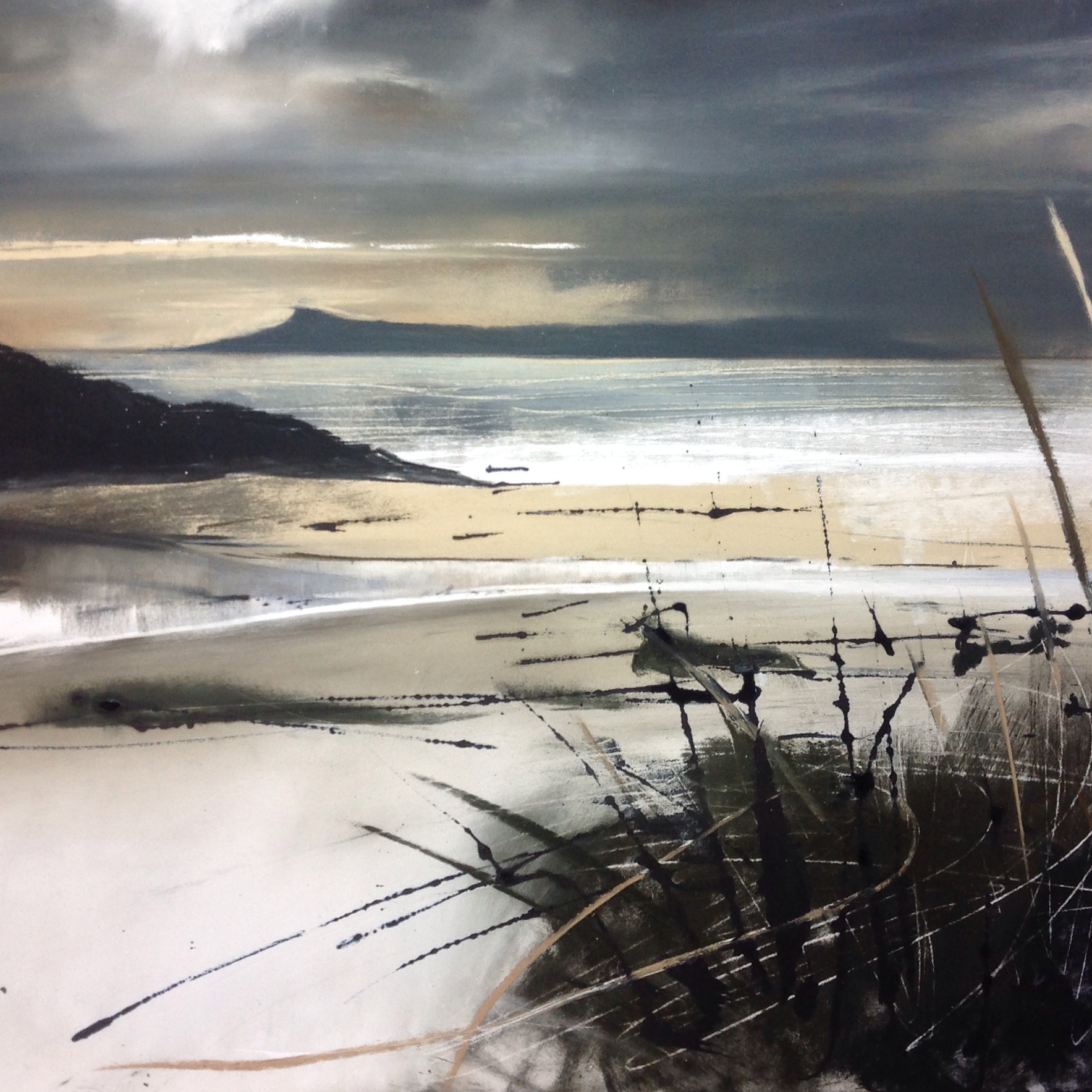Winter sunset over Eigg