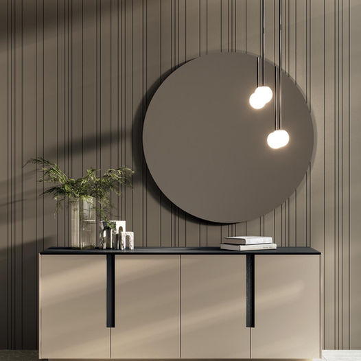 Komoda bež boje sa ogledalom