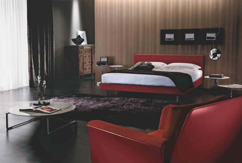 Crveni krevet minimalističkog stila - I4Mariani