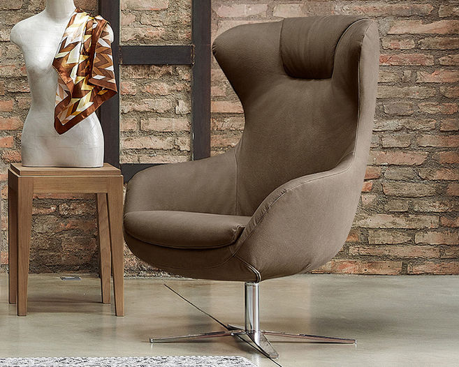 Udobna fotelja kancelarijska ili rezidencijalna od kože - Rosini