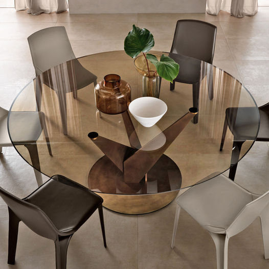 Stakleni sto u bronzanoj boji - Fiam