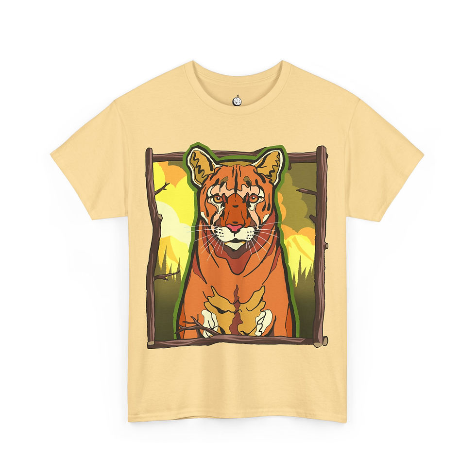 Thumbnail: Mountain Lion Unisex Heavy Cotton Tee