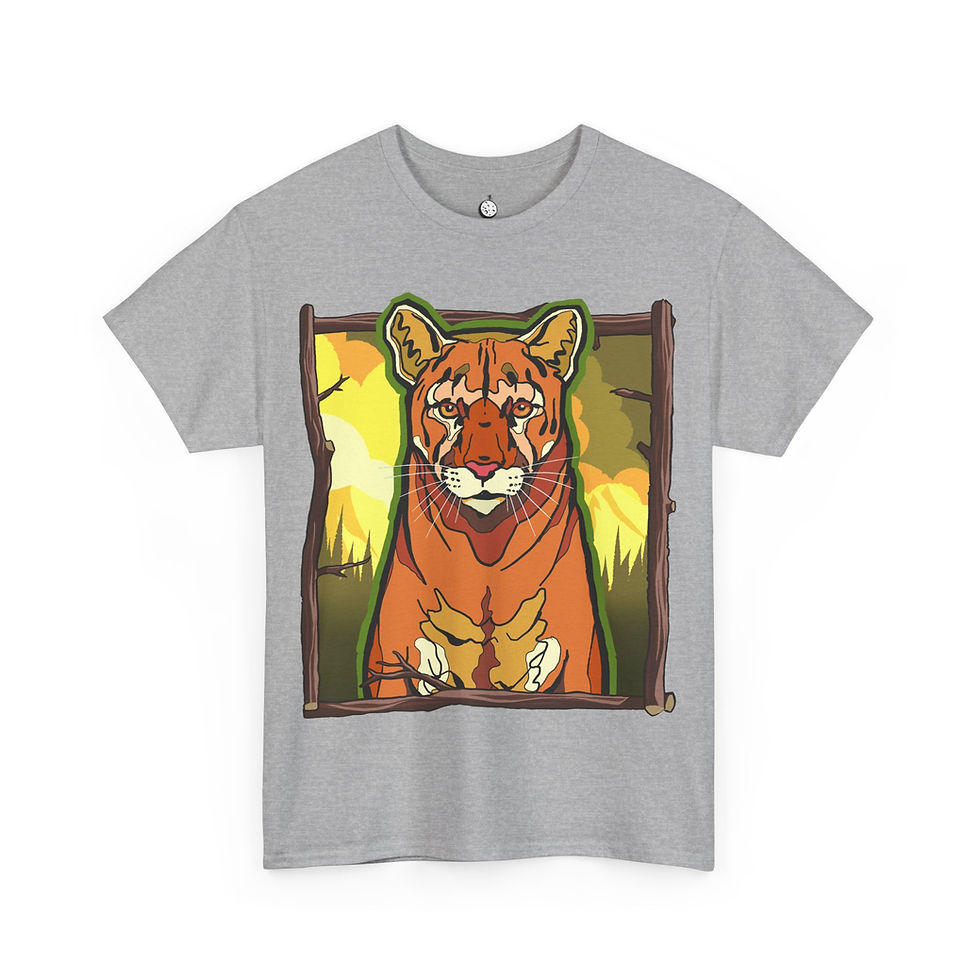 Thumbnail: Mountain Lion Unisex Heavy Cotton Tee