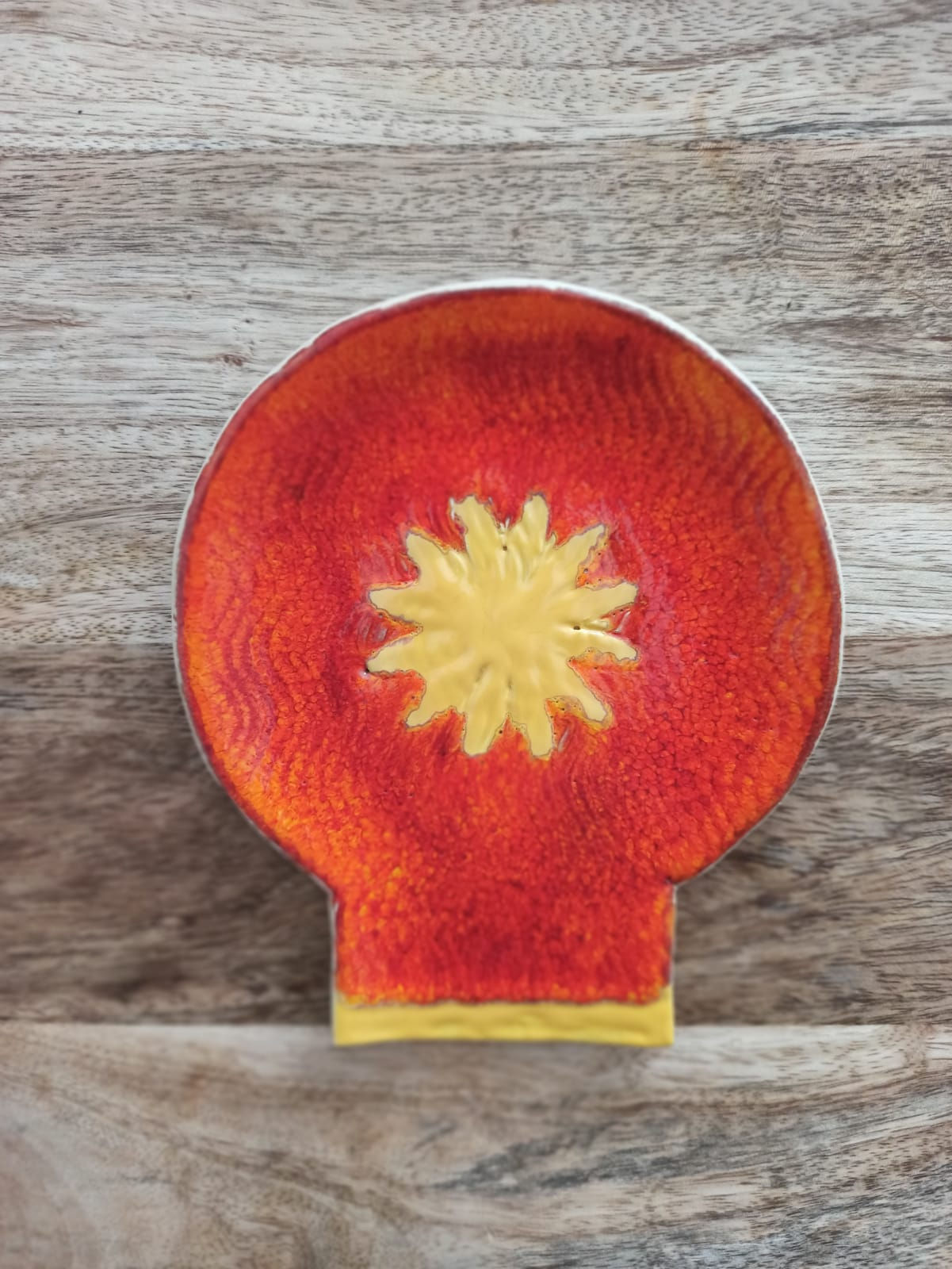 Repose-cuillère orange & jaune