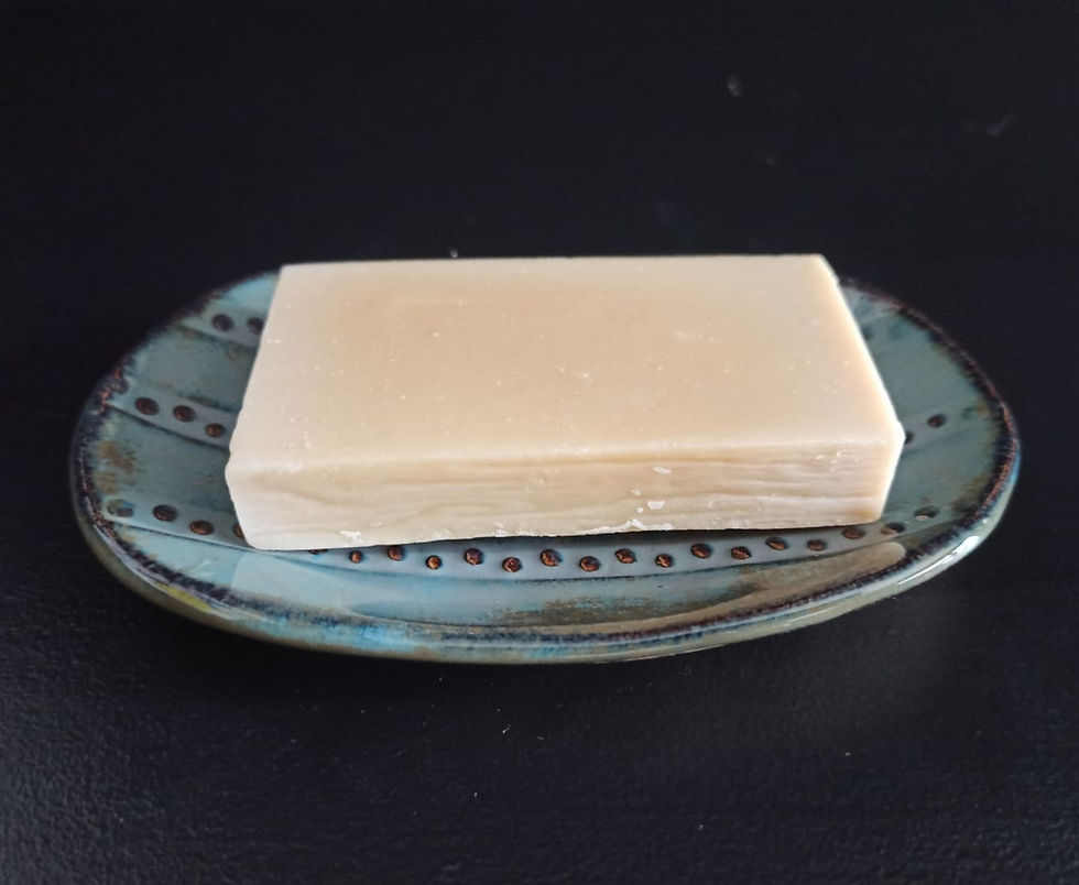 Miniature : Porte-savon bleu et bronze
