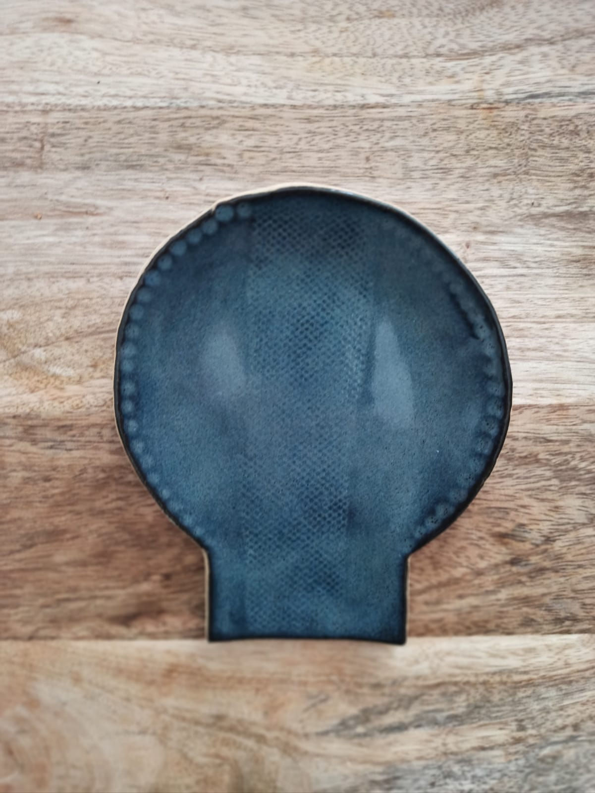 Repose-cuillère bleu