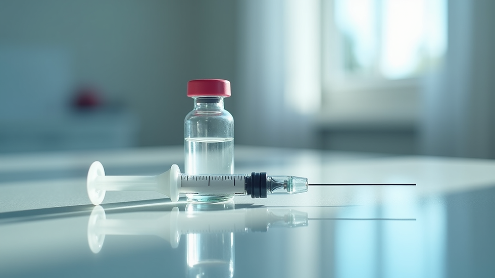 Close-up view of Botox vial and syringe ready for injection
