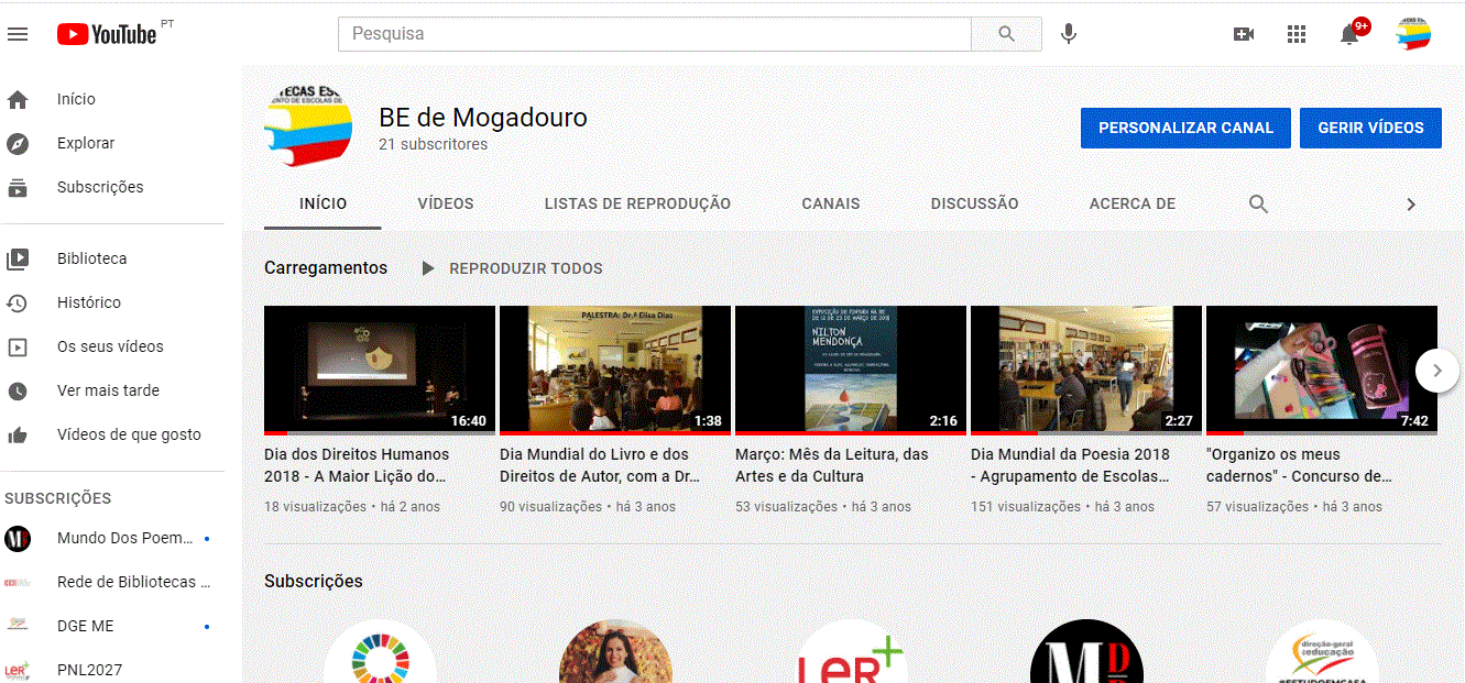 YouTube Canal das BE