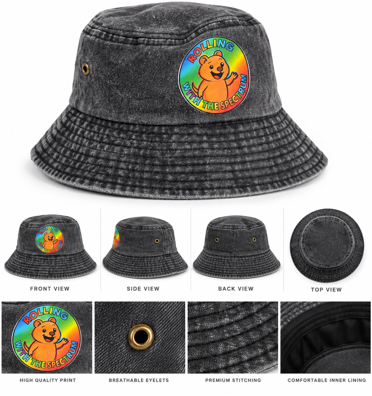 Rolling With The Spectrum Bucket Hats