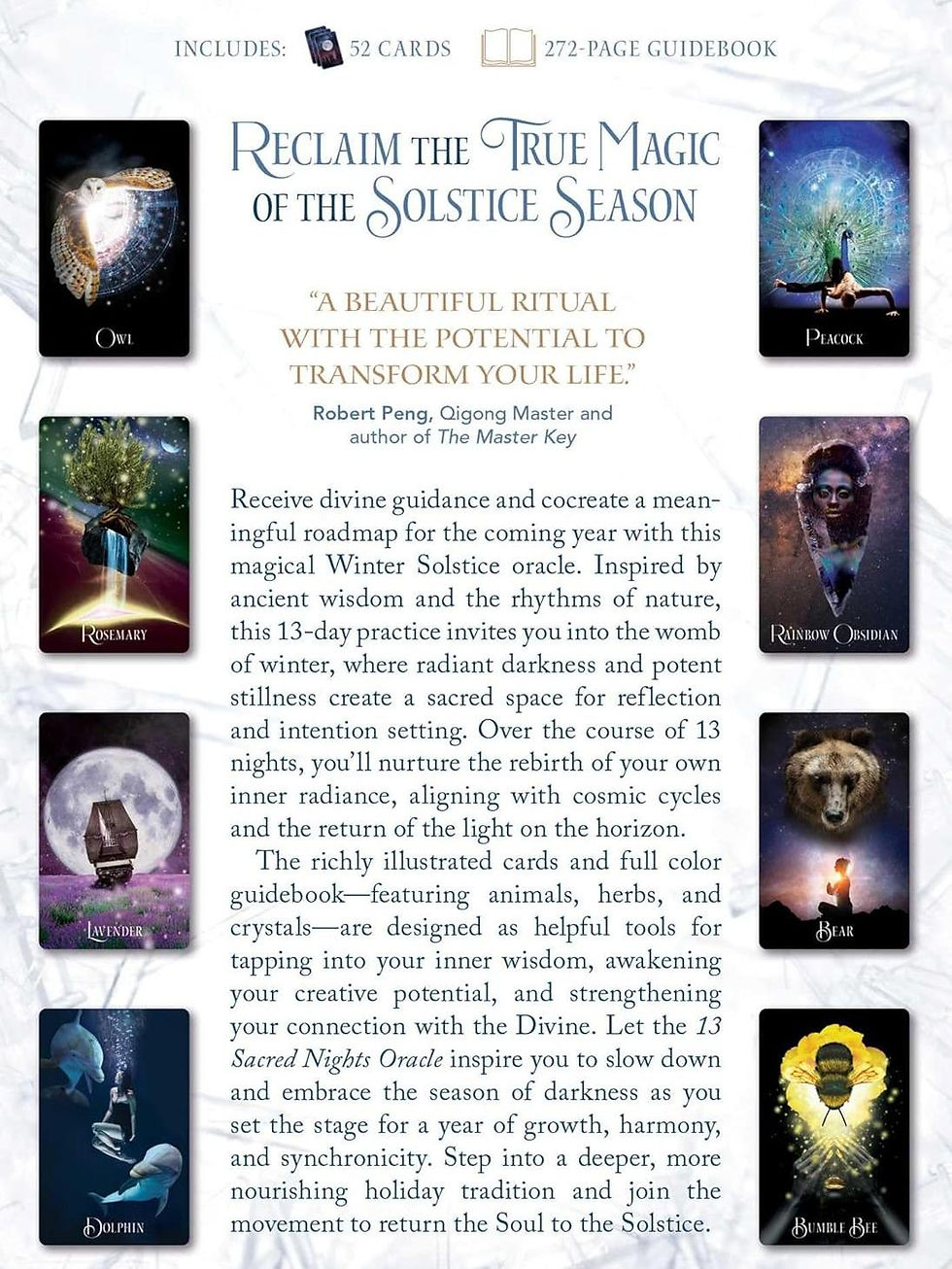 Thumbnail: 13 Sacred Nights Oracle: A Yearly Solstice Tradition 36-Card Deck & Guidebook