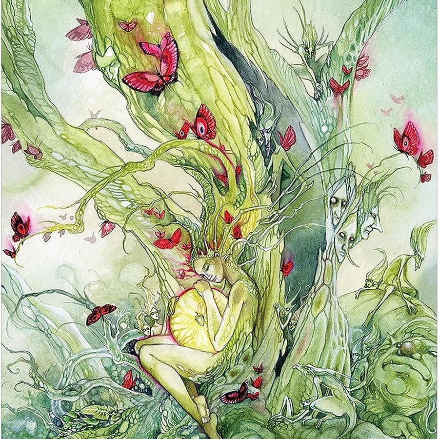 Thumbnail: Tree Keepers Oracle - 44 Gold Gilt-Edged Cards & 108-Page Illustrated Guidebook