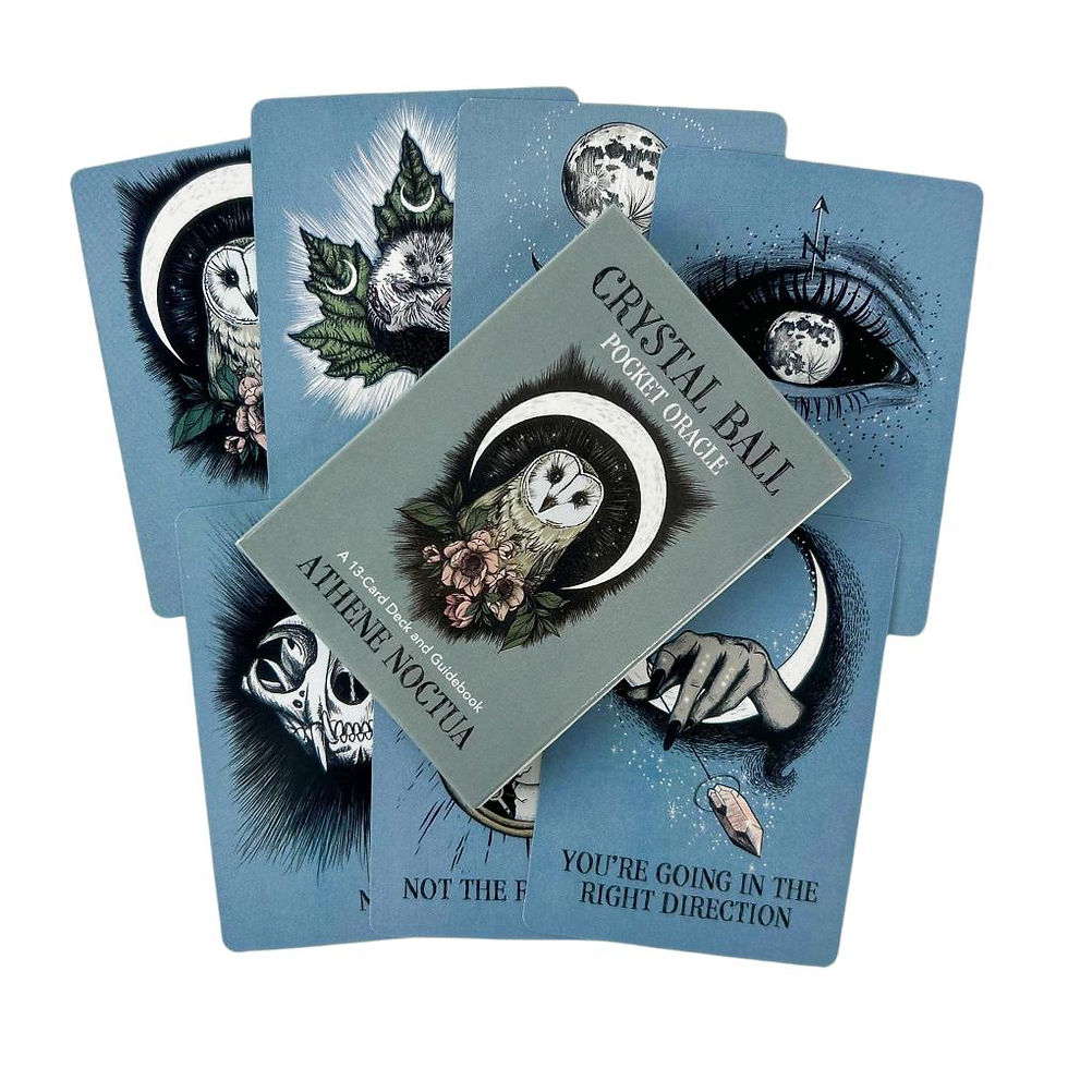 Thumbnail: Crystal Ball Pocket Oracle 13-Card Deck & Guidebook Portable Mystical Artwork