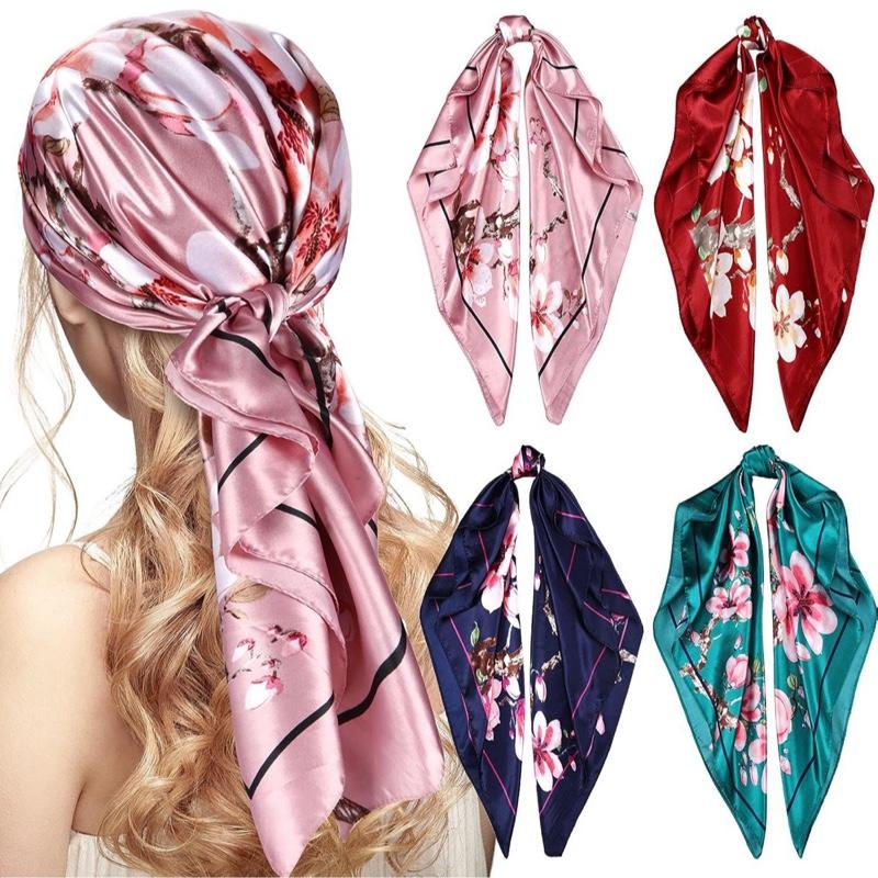 Thumbnail: Bold Florals - Headscarf for Veiling - Elegant Design with Intricate Patterns
