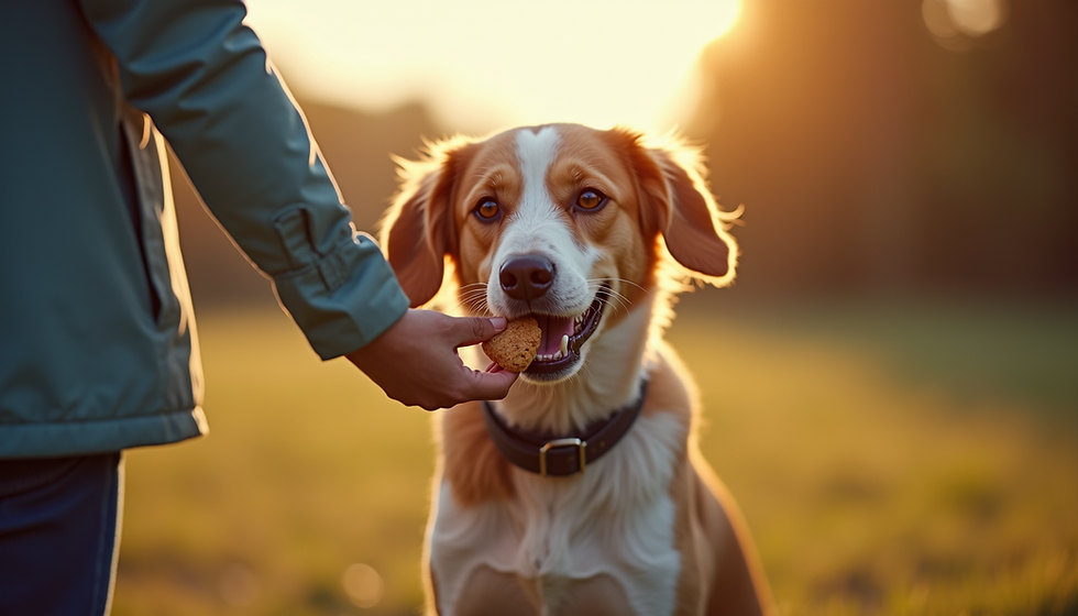 Always give a treat will add to your dogs reliability!