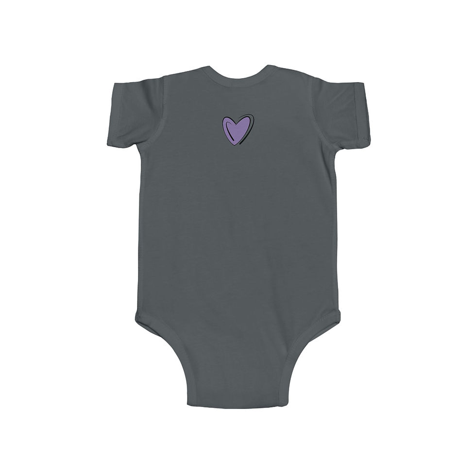 Thumbnail: Infant Bodysuit —Whimsical Colorful Custom Print Doodle Heart Graphic