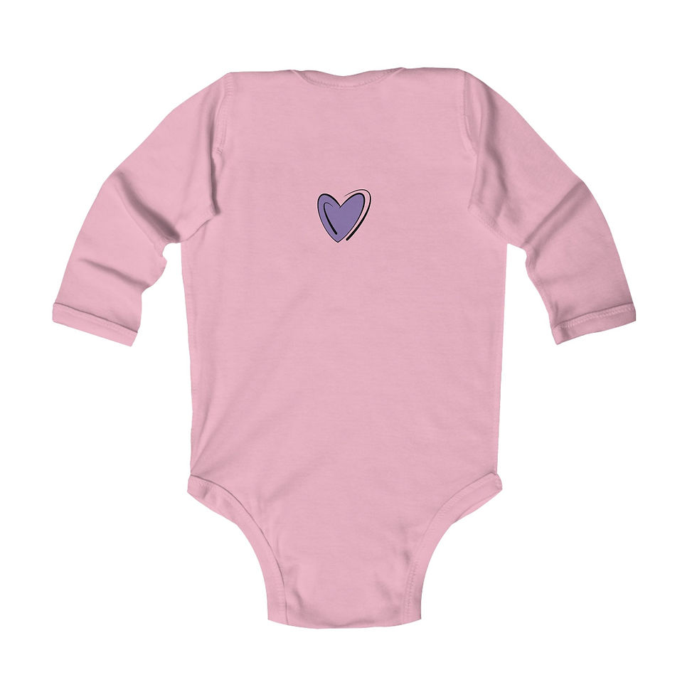 Thumbnail: Colorful Custom Print Doodle Infant Bodysuit | Cute Balloon Unicorn Heart Motif