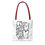 Thumbnail: Color your own Heart Doodle Tote Bag — Whimsical Black & White Love Design