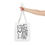 Thumbnail: Color your own Heart Doodle Tote Bag — Whimsical Black & White Love Design