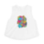 Thumbnail: Playful Women's Crop Top — Colorful Custom Print Party Doodle Graphic Shirt