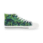 Thumbnail: Men's Blue-Green Geometric High Top Sneakers — Distinctive & Uncommon
