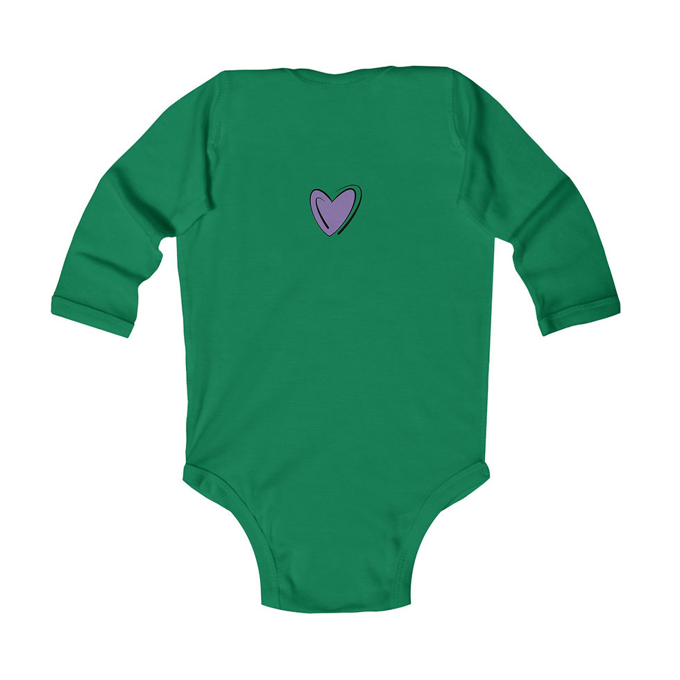 Thumbnail: Colorful Custom Print Doodle Infant Bodysuit | Cute Balloon Unicorn Heart Motif