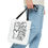 Thumbnail: Color your own Heart Doodle Tote Bag — Whimsical Black & White Love Design