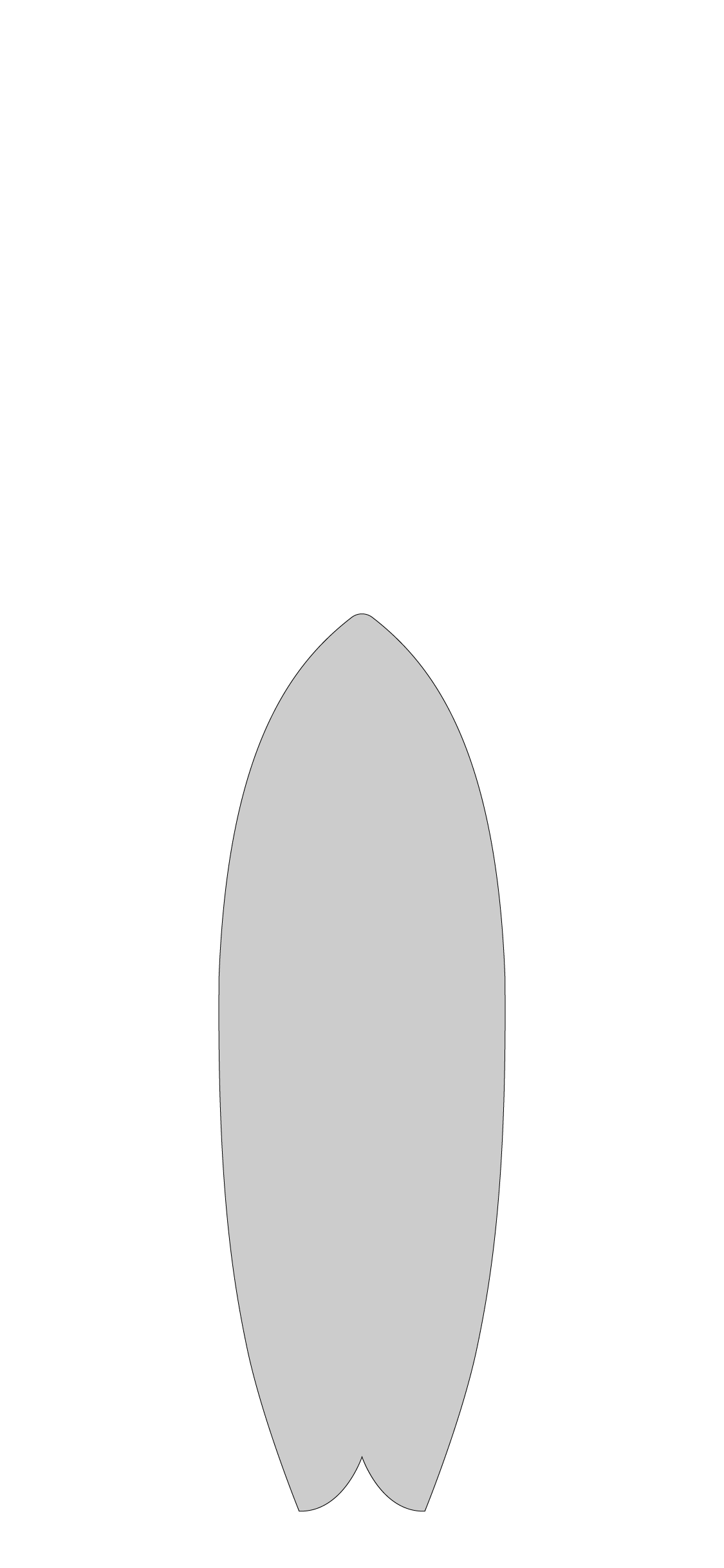 DIY Hollow Board Plans - 5'8" Retro Hatchet