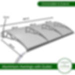 Aluminium Bracket Awnings 1.2m x 3.0m WHITE