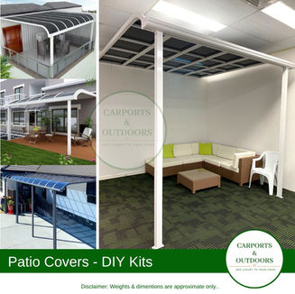 "Shop our Patio Cover DIY Kit for an enhanced outdoor living experience."
