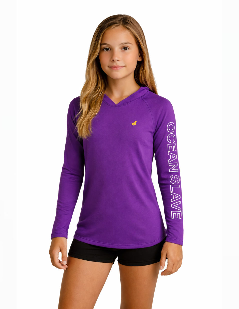 Playera Sailing Fit con gorro para niños Ocean slave con proteccion rayos UV50+