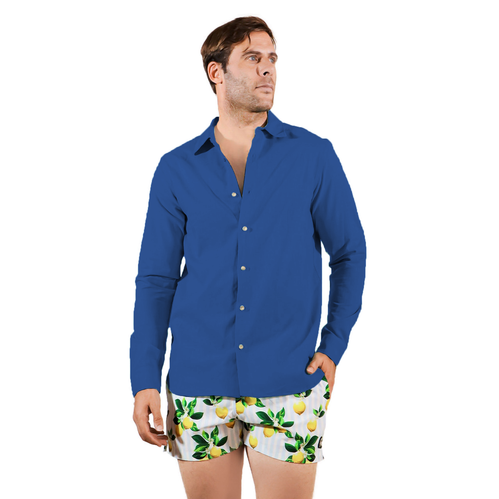 Camisa de Lino Ocean Slave Azul Marino