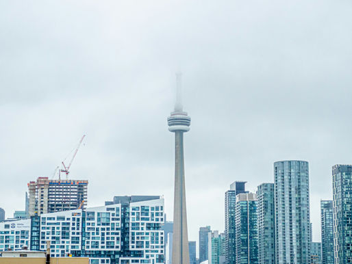 A modern Toronto construction site skyline