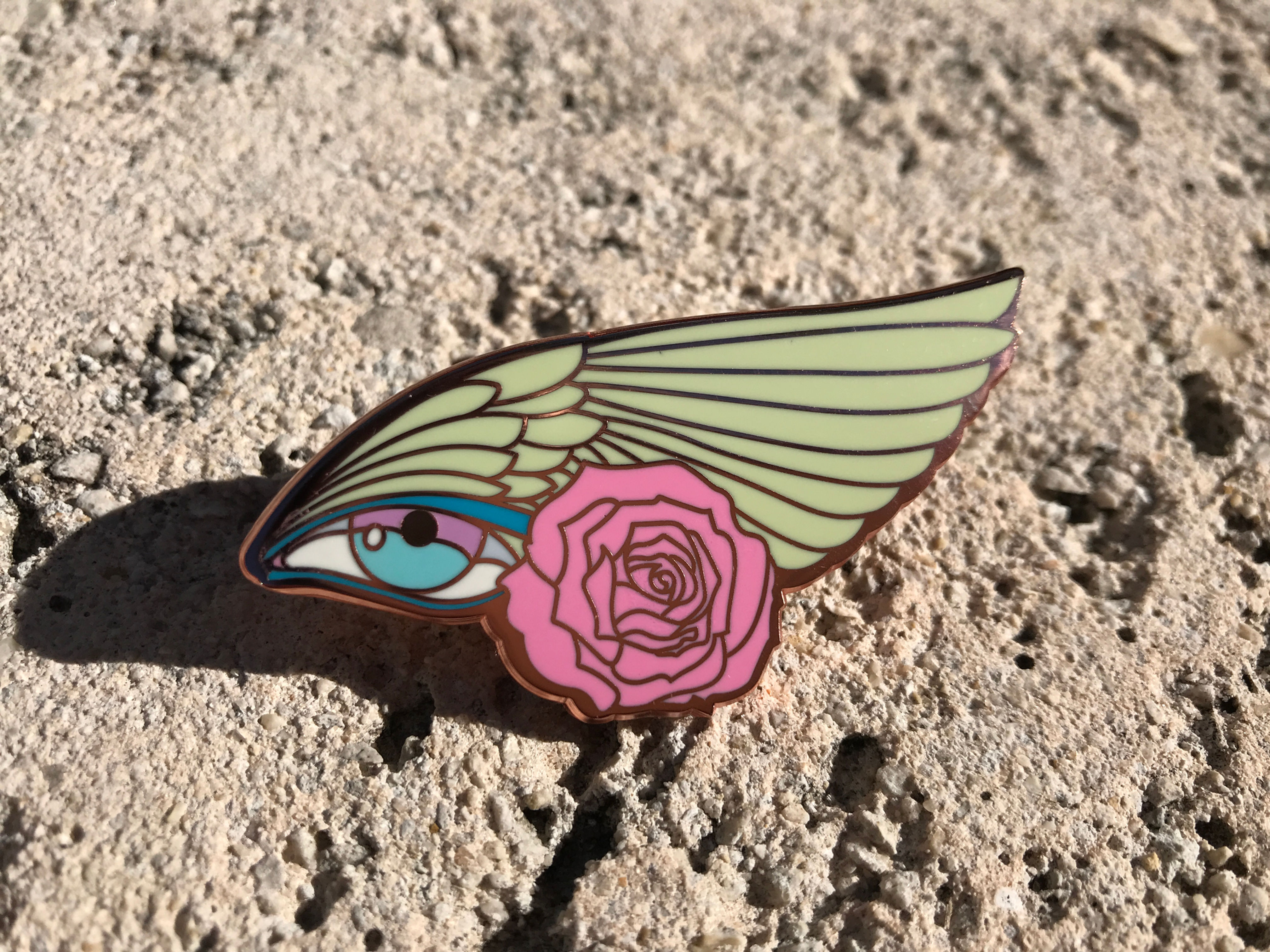 Eye and Rose Hard Enamel Pin
